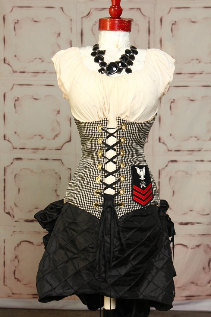 Black Diamond Mini Bustle Skirt
