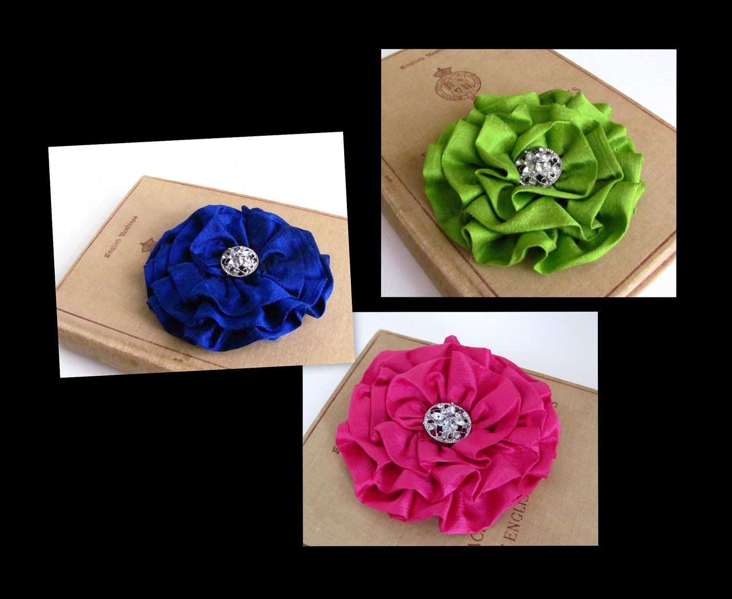 Bridesmaid Hair Clip. Silk Flower Hair Clip. CHOOSE YOUR COLOR. Pin and Hair Clip. Silk Brooch. Corsage