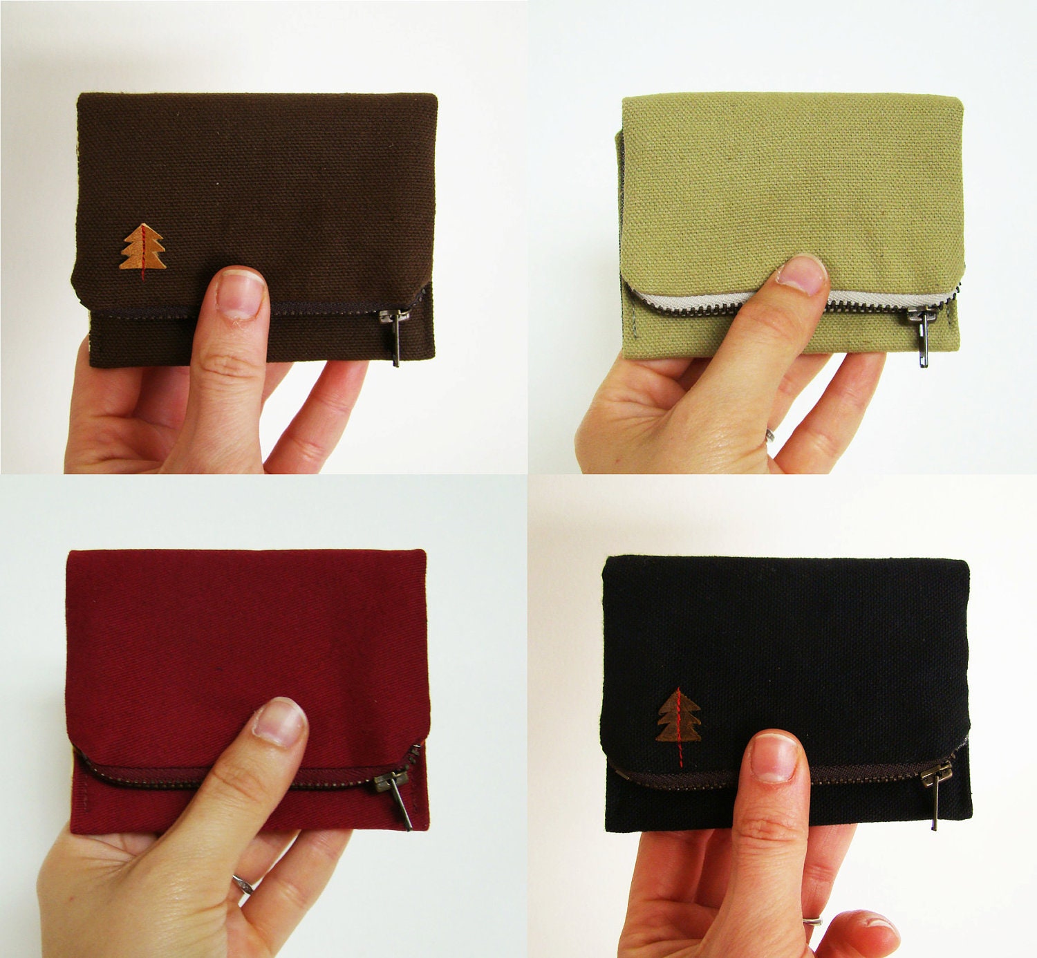 Custom Forester card wallet, pocket size wallet with change pocket, choose your colors