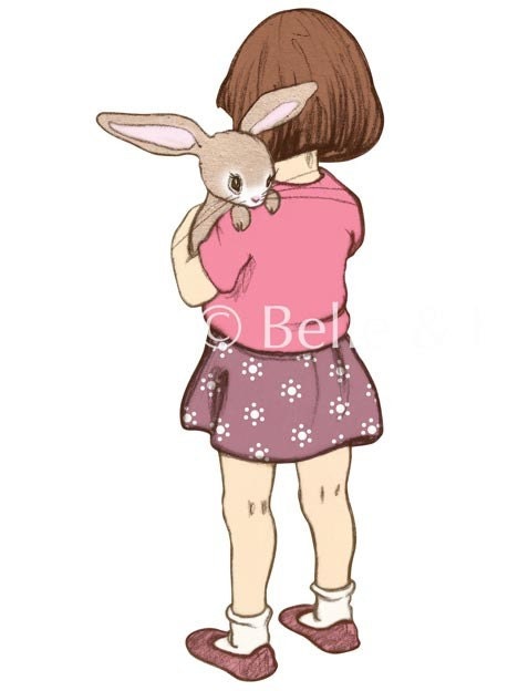 Medium Belle Hugs Boo Wall Sticker