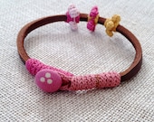 leather and crochet bracelet