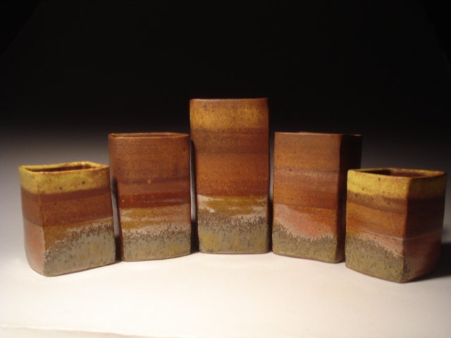 Matte Yellow Vase Set