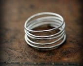 Wrap around ring - recycled sterling silver ring