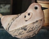 Primitive Folk Art Scrappy Standing Bird