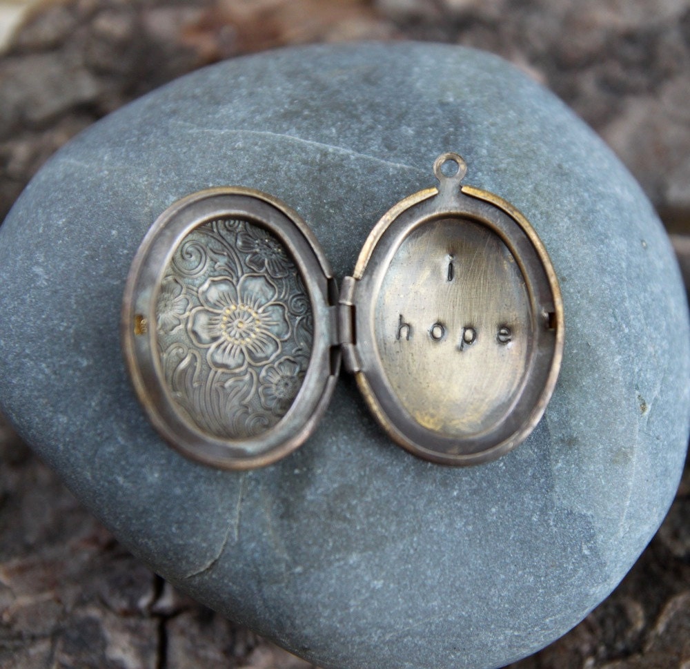 i hope . a (whispered) soul mantra locket