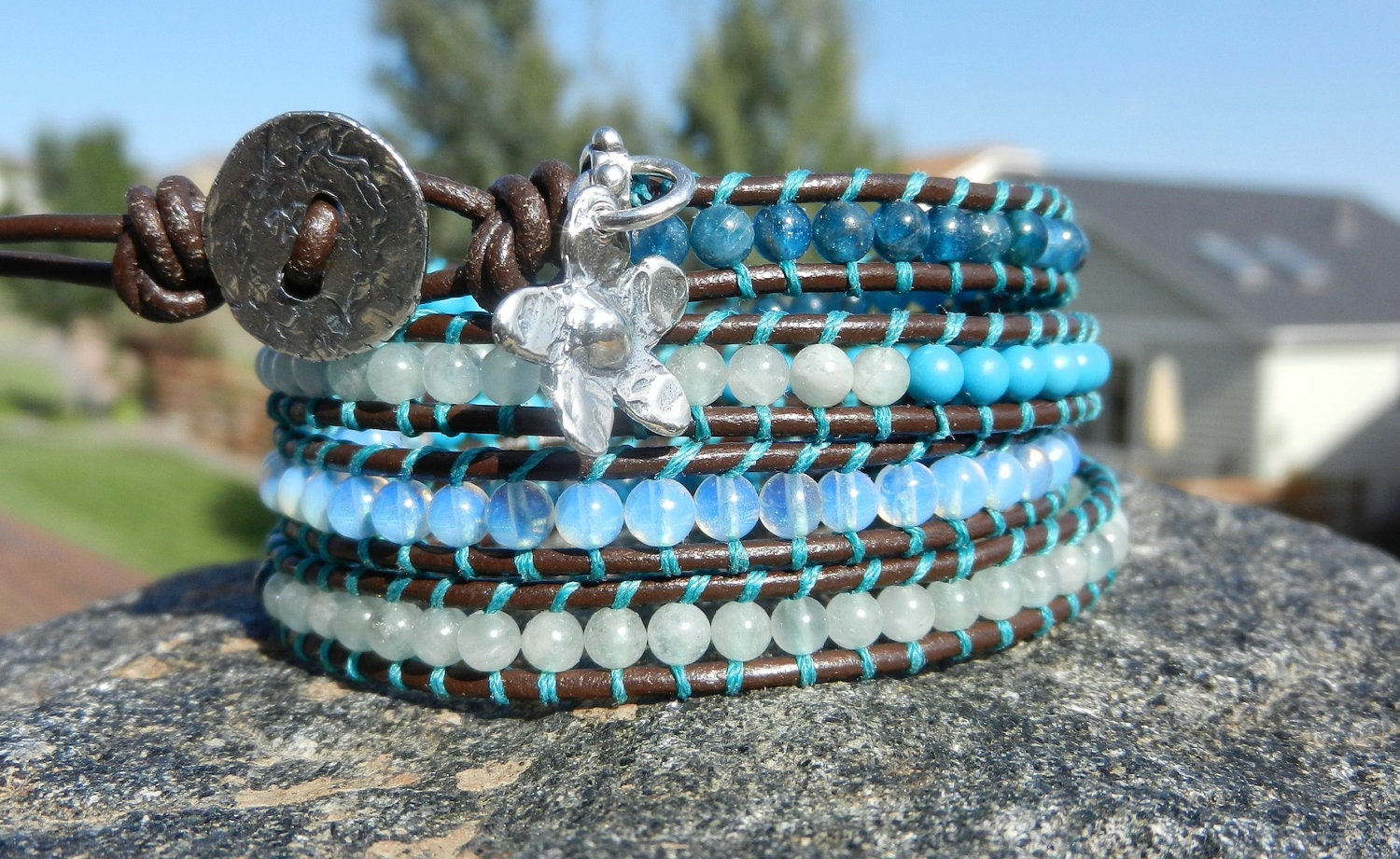 Multi Stone Wrap Bracelet