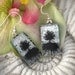 Dangle Earrings - Silver & Black Earrings - Tree of Life Earrings - Fused Glass Jewelry - 071312e112