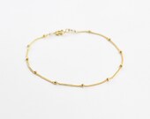 Satellite - thin gold fill bracelet - simple delicate jewelry