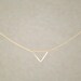 Gold fill chevron - small gold v necklace - minimalist modern jewelry - women gift under 40