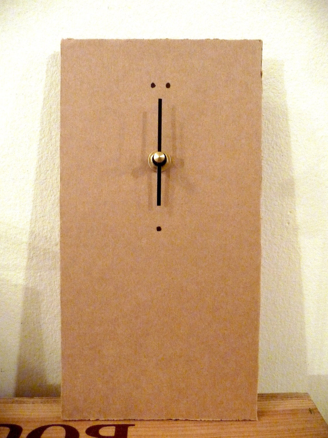 minimalist cardboard clock for men