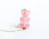 Gummy Bear Charm Necklace- Cute Kawaii Miniature Sweet Jewelry
