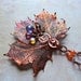 Sylvan Leaves - Real Copper Maple with Amethyst, Garnet, and Amber