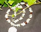 Labyrinth Pendant on Pale Jade Necklace