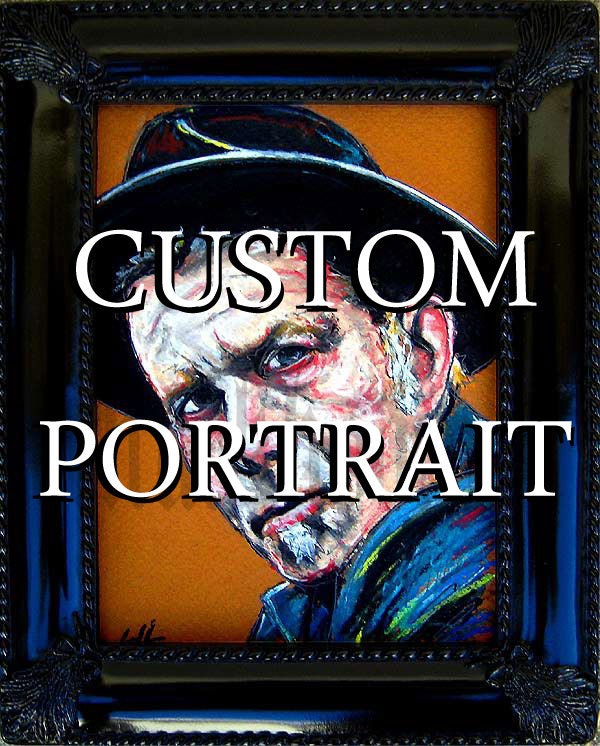 Custom Portait - 8x10" Framed- Commission Work Charcoal or Ink Pastel Drawing Pencil People