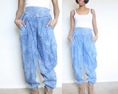Sz M Vintage Acid Washed Drop Waist Pants