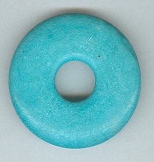 35mm Blue Magnesite Donut Focal Pendant - RockNBeads