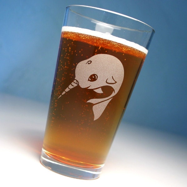 Narwhal Pint Glass - cutest unicorn of the sea