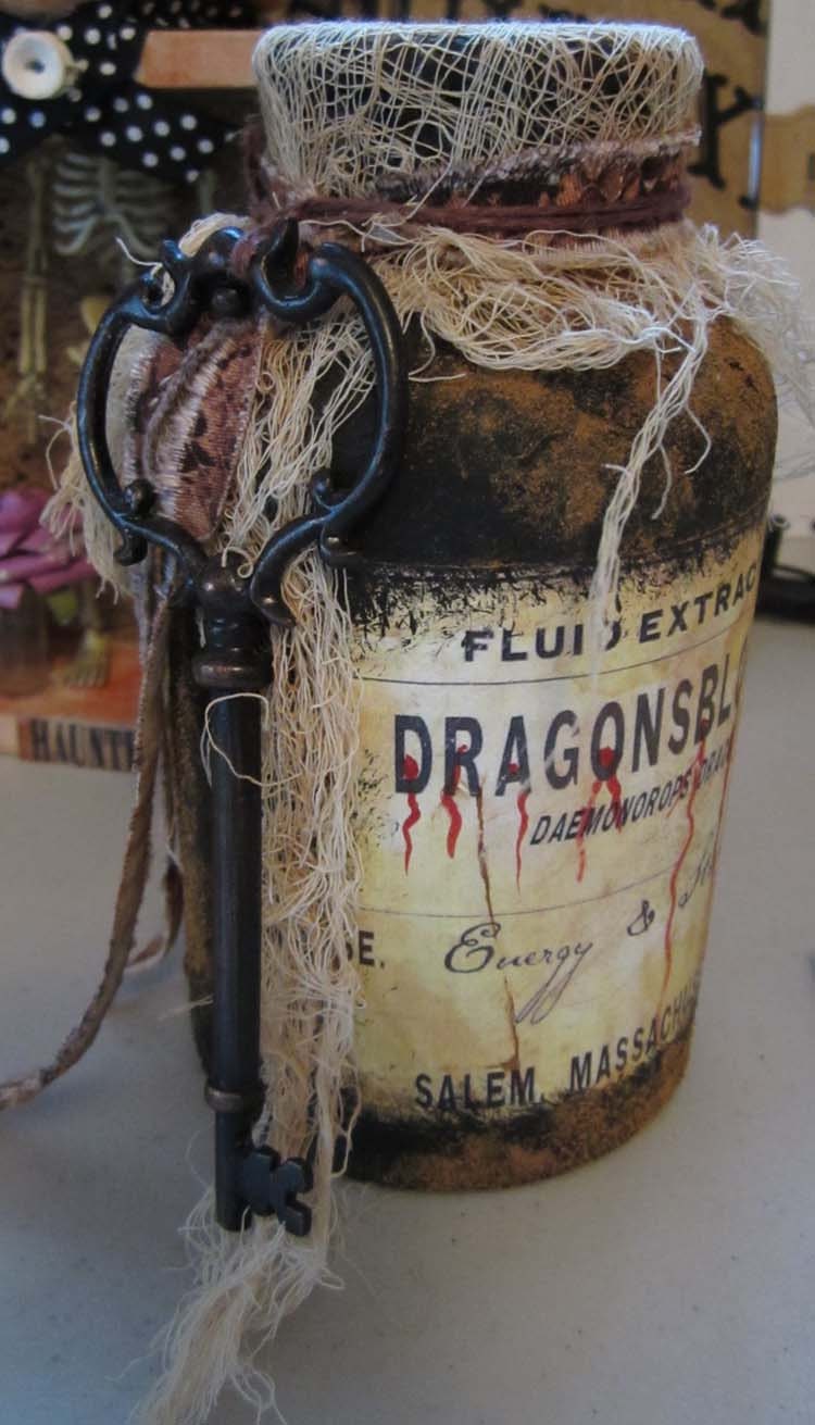 aLtErEd ArT DrAgOnsblOOd PoTiOn JaR WiTcHs Tool for SpElls HaLLowEEn DeCoR OOAK - SauvageRavenCreation aLtErEd ArT DrAgOnsblOOd PoTiOn JaR WiTcHs Tool for SpElls HaLLowEEn DeCoR OOAK - SauvageRavenCreation