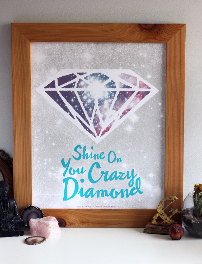 Shine On You Crazy Diamond - Limited Edition Hand Printed Silkscreen Print/Poster - Hero Design Studio