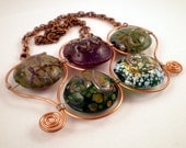 MonaRAEbeads Lampwork Glass Beads and Jewelry Zodiac Choker Necklace Glass and Copper