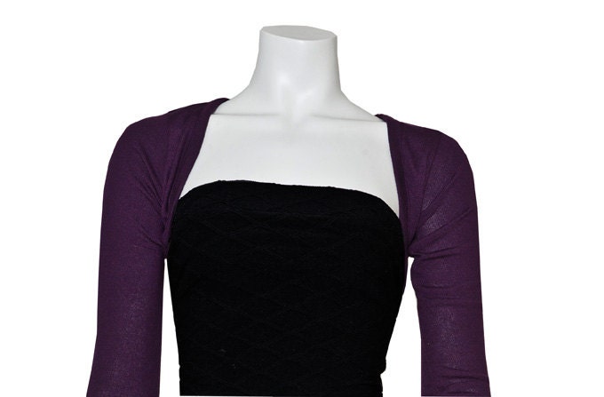 Purple Shrug  Sweater Bolero Arm Warmer