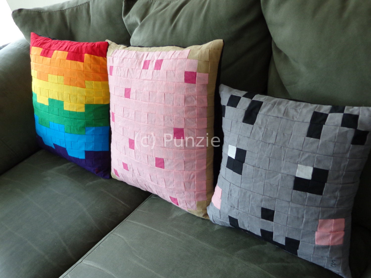 Nyan Cat pillows - set of 3