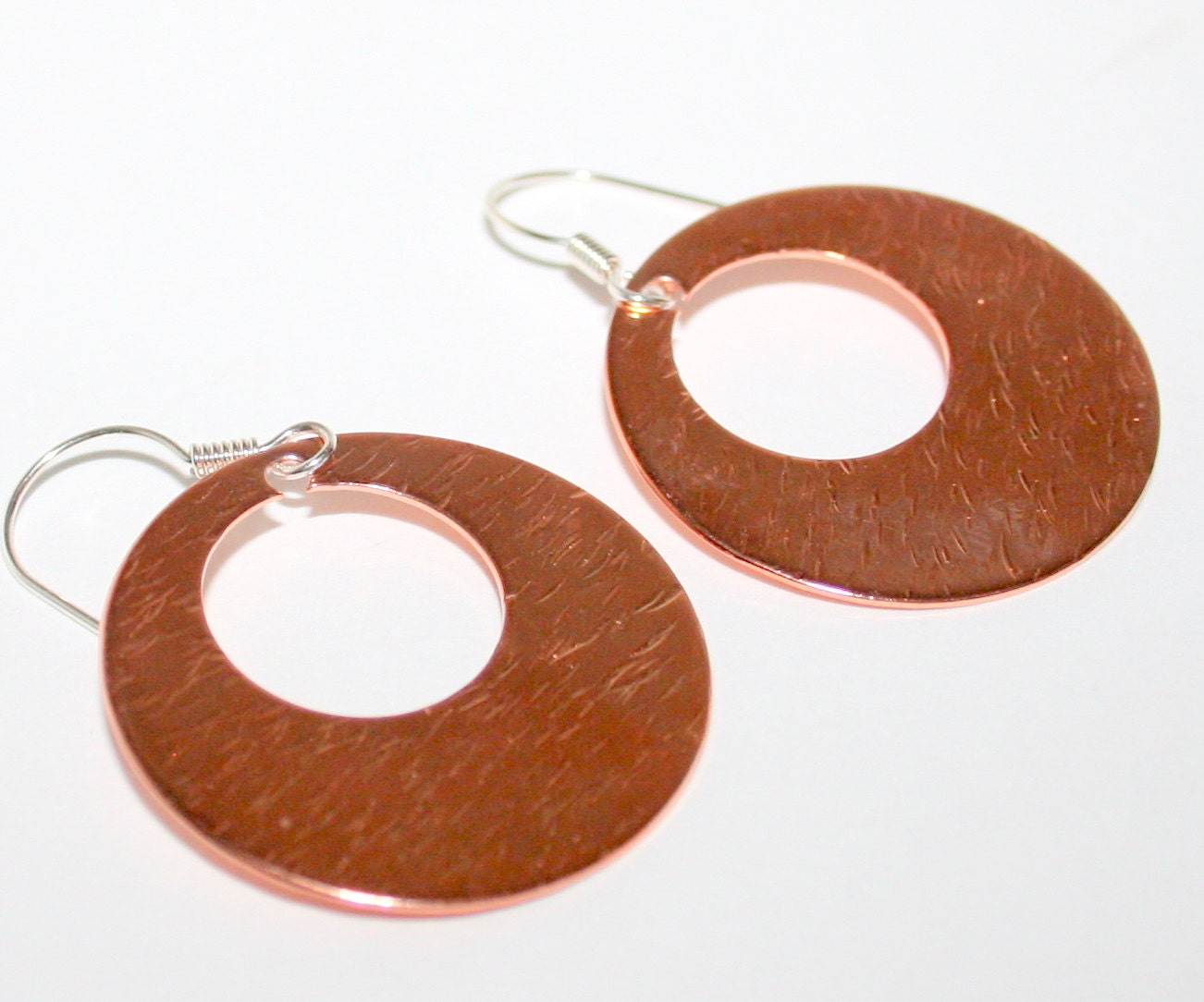 Copper Textured Earrings