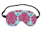 Hot Pink and Blue Fountains Sleep Eye Mask