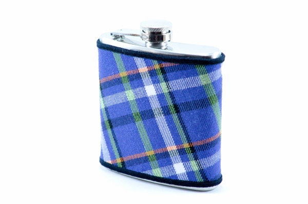 Plaid Wrapped Flask...6oz