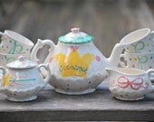 Princess Personalized Little Girl's Tea Set Handpainted. . . Teapot, creamer, sugar bowl and 4 matching tea cups Il_170x135