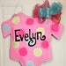 Baby Onesie Shower Nursery Burlap Door Hanger Decoration HUGE 2 ft - Personalized