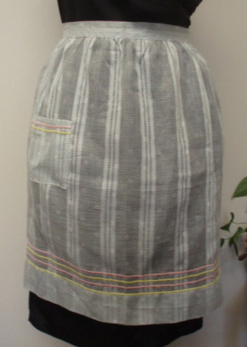 Vintage MAd MEn Atomic 1950s Housewife Sheer Apron