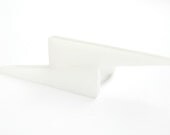 white acrylic lightning bolt ring