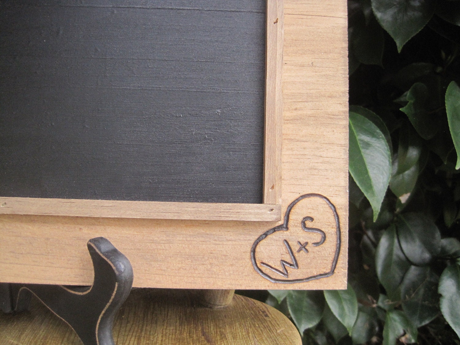 Rustic Wedding (2) Chalkboard Sign Decoration Personalized Woodburned Country Photo Prop Menu 2013 Collection
