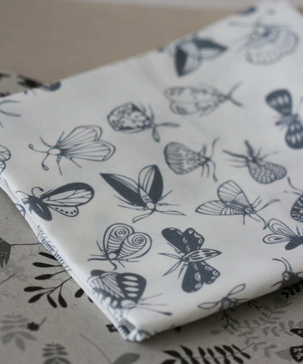 Moth Fabric - Grey - Small Piece