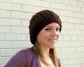 knit jocelena beret (chocolate brown)