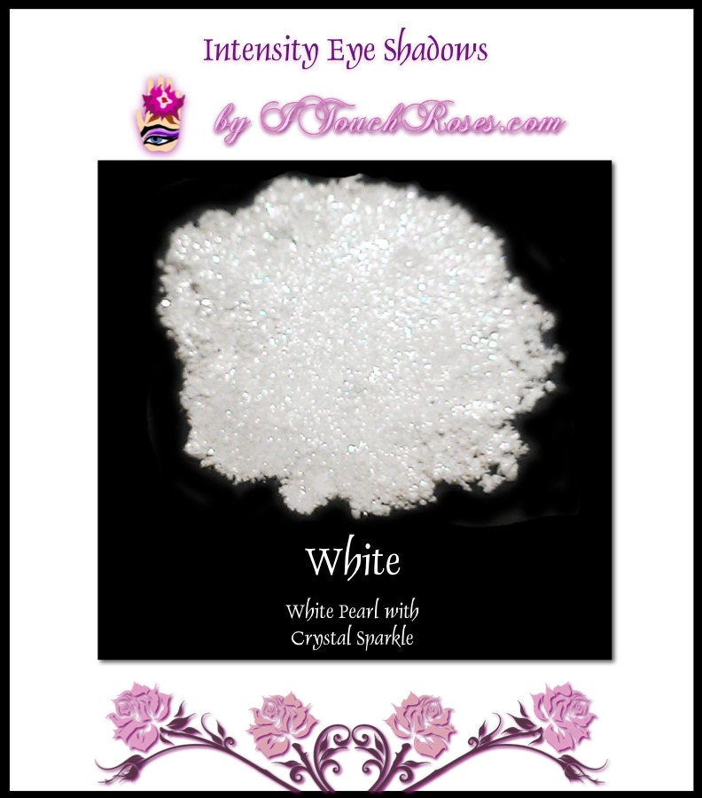 White - Mineral Eye Shadow 10g jar - White Pearl with Crystal Sparkle