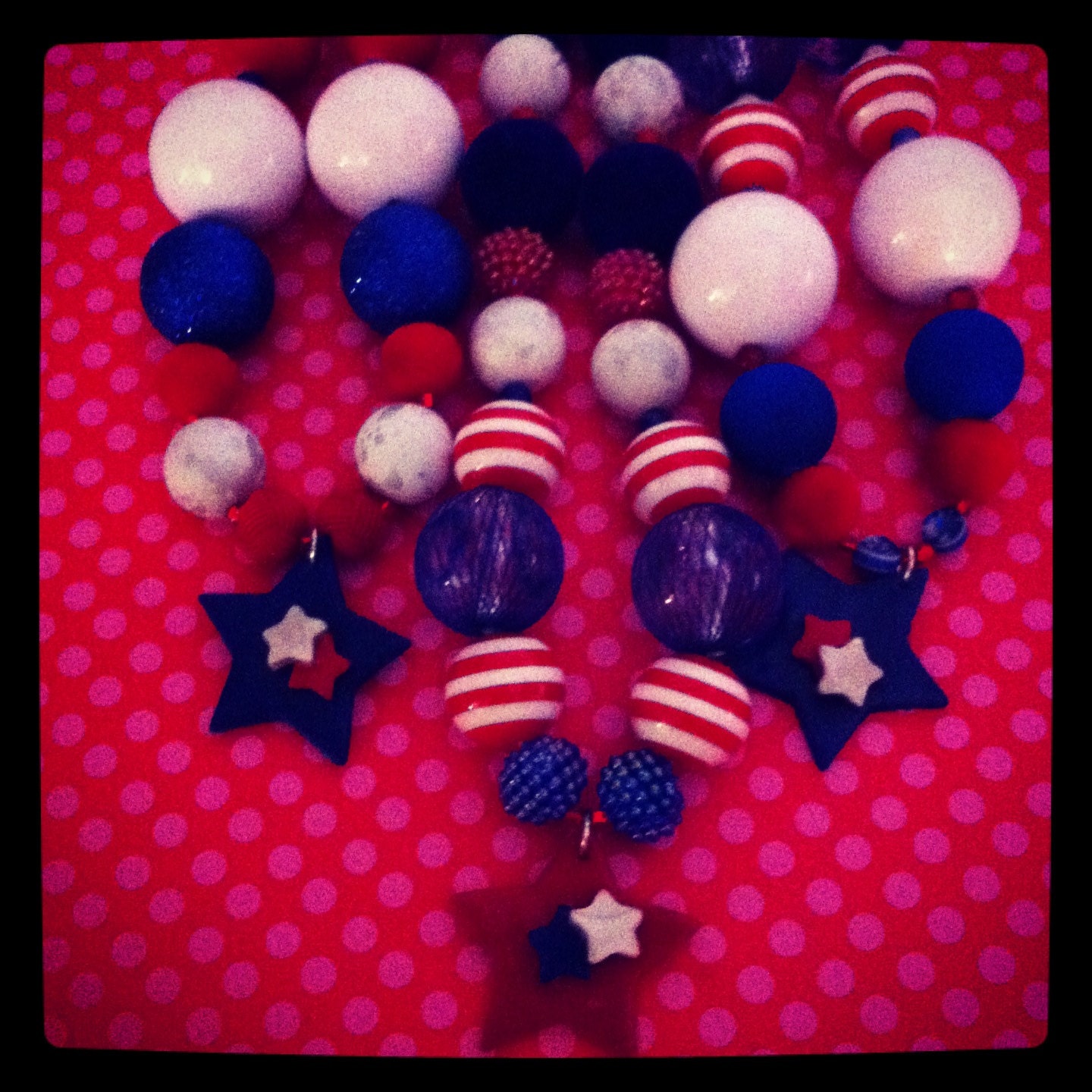 Luna Bella Patriotic Necklace and Hairclip Set