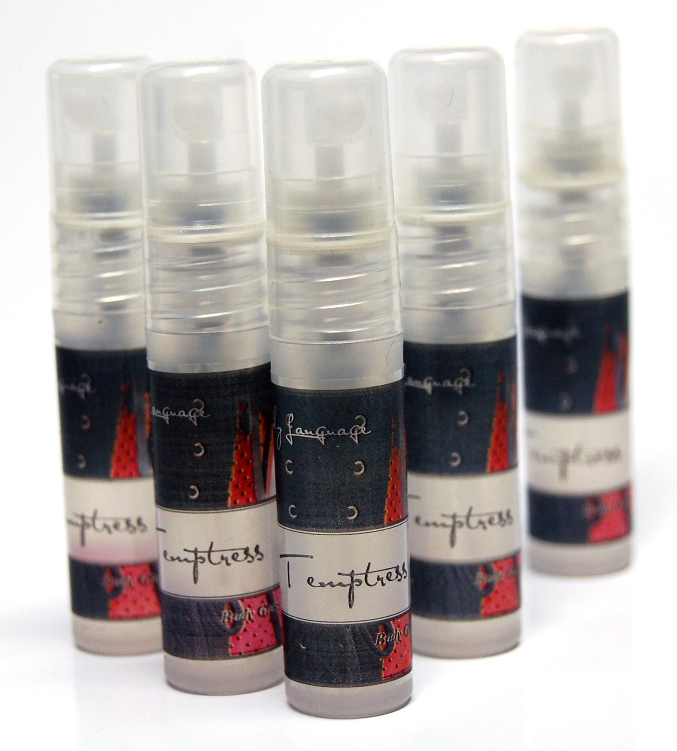 Moving SALE - Vanilla Amber Body Oil - TEMPTRESS Mini Body Gloss - Sexy Amber & Vanilla Scented After Bath Body Spray