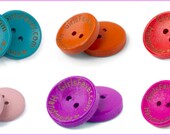 100 pcs custom round wooden button personalized button with your own shop name