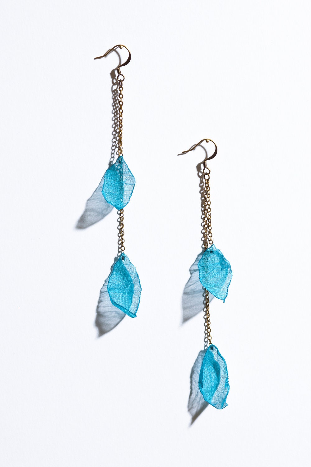 Turquoise Floating Petal Earrings
