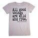 Womens THOREAU (quote) american apparel T shirt (silver) S M L XL all good things are wild and free