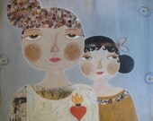 Be Brave Little Daughter. Original Mixed Media Painting