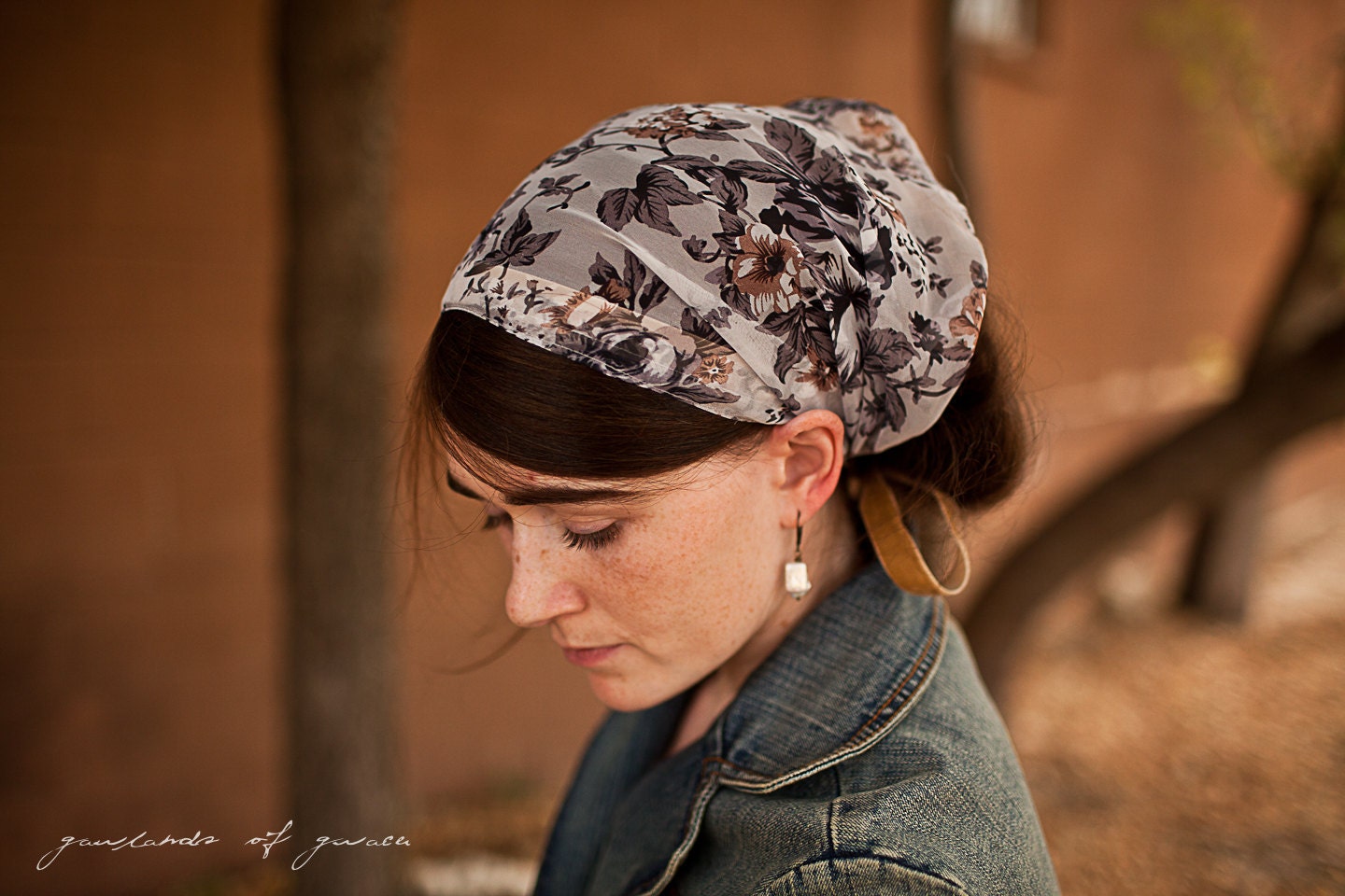 Autumn Chiffon in Rustic Blue Roses - Garlands of Grace Fall winter 2012