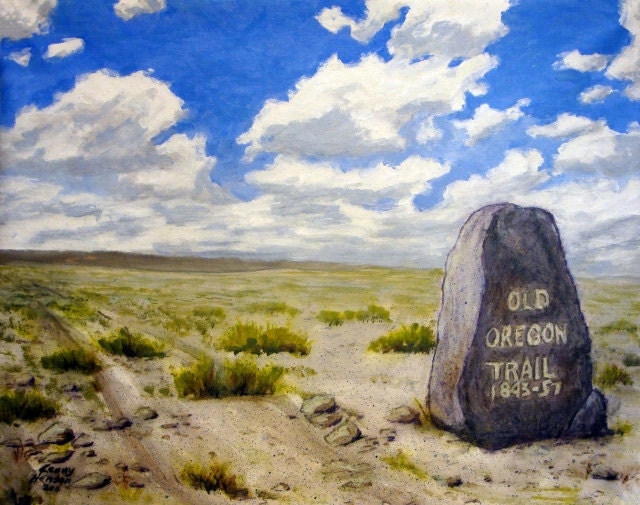 Old Oregon Trail, 16x20 original acrylic painting on canvas
