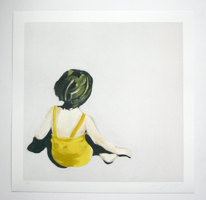 Girl In The Yellow Suit 16"x16" Limited Edition Print