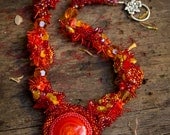 Orange Explosion Garden Necklace