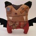 Handmade Grungy Vampire Bat Monster (BROWNLY)