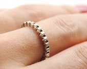 Silver Chain Stacking Ring - Handmade Jewelry - Free Shipping in the US - Summer Fashion