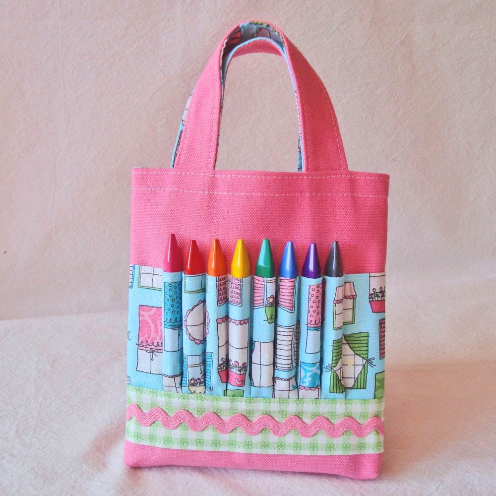 ARTOTE Mini Crayon Organizer Coloring Bag Crayon Bag Crayon Tote in Window to Your Soul